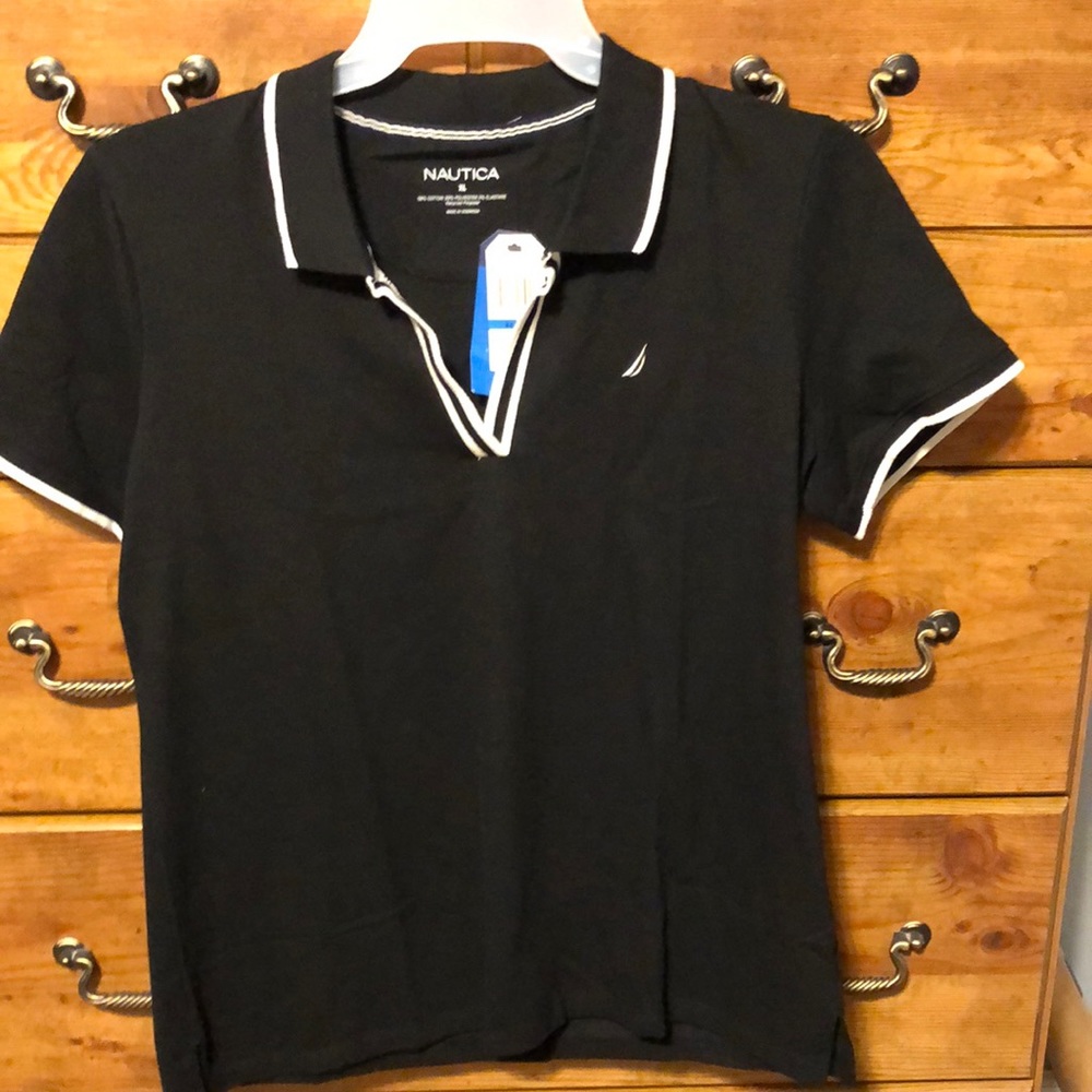 Nautica 15K133 true black Polo top XL new